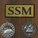 TRACK & FIELD,                 VICTORY TORCH,
BASEBALL,  FOOTBALL,            LAMP OF KNOWLEDGE &             SWIMMING
