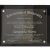 PLAQUE BLACK PIANO FINISH FLOATING ACRYLIC - HORIZONTAL